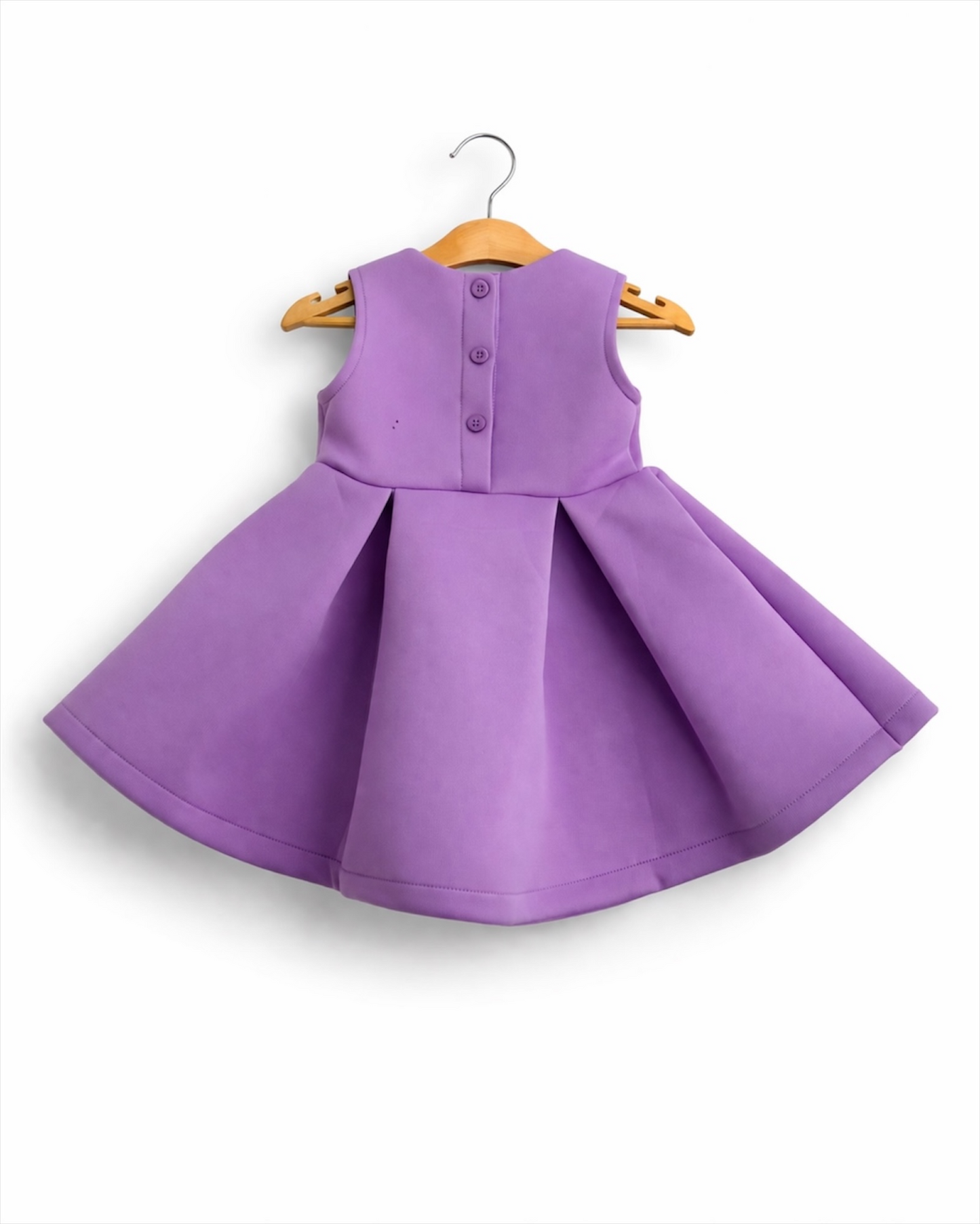 Purple Sleeveless Flower Frock
