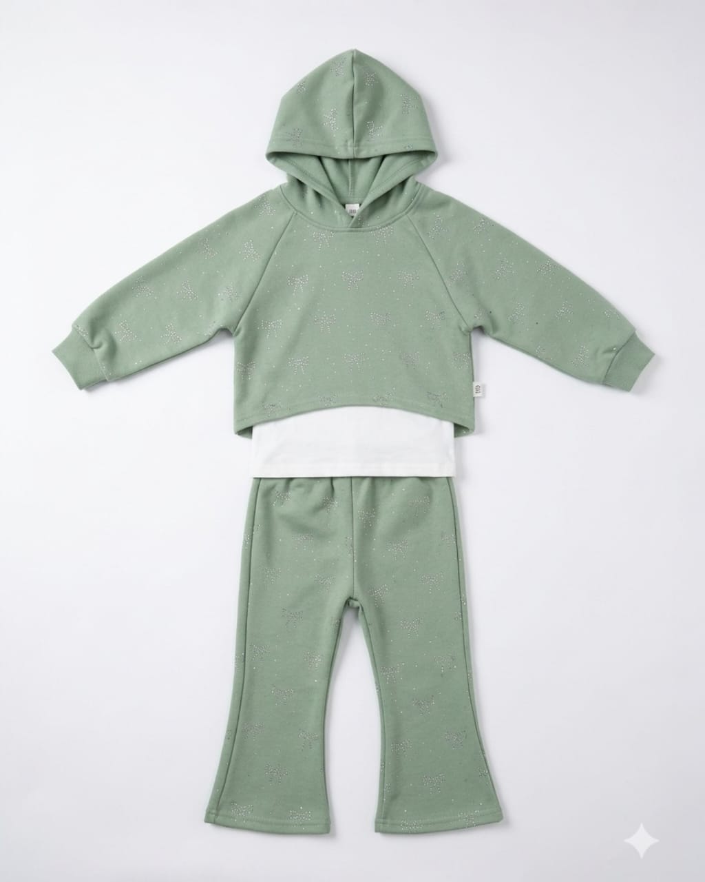 Sage Green 3 Piece Sparkle Cord Set