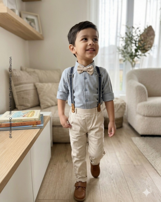 Signature Beige Suspender Set