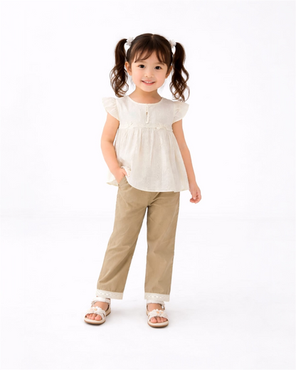Summer sleeveless top with trouser