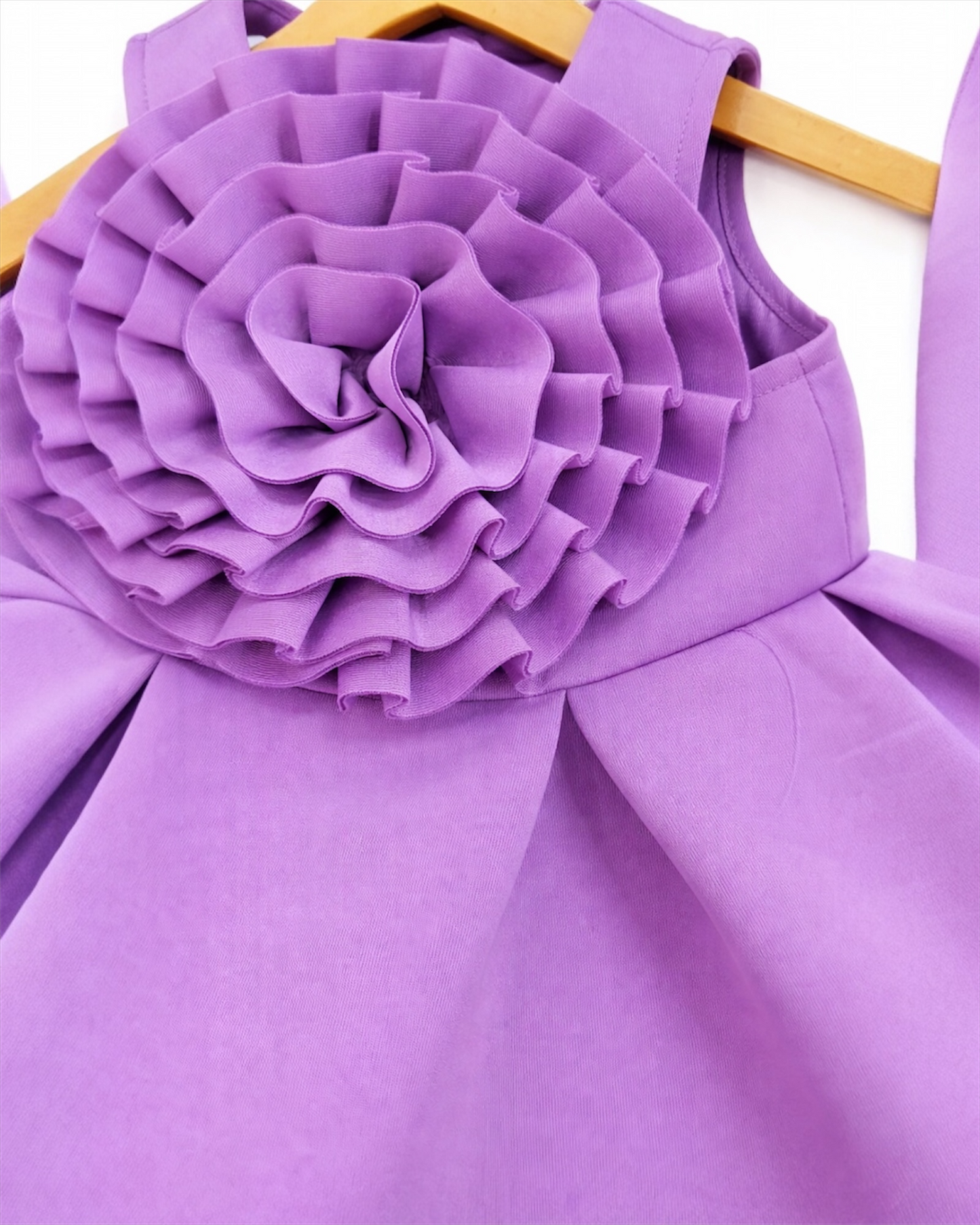 Purple Sleeveless Flower Frock