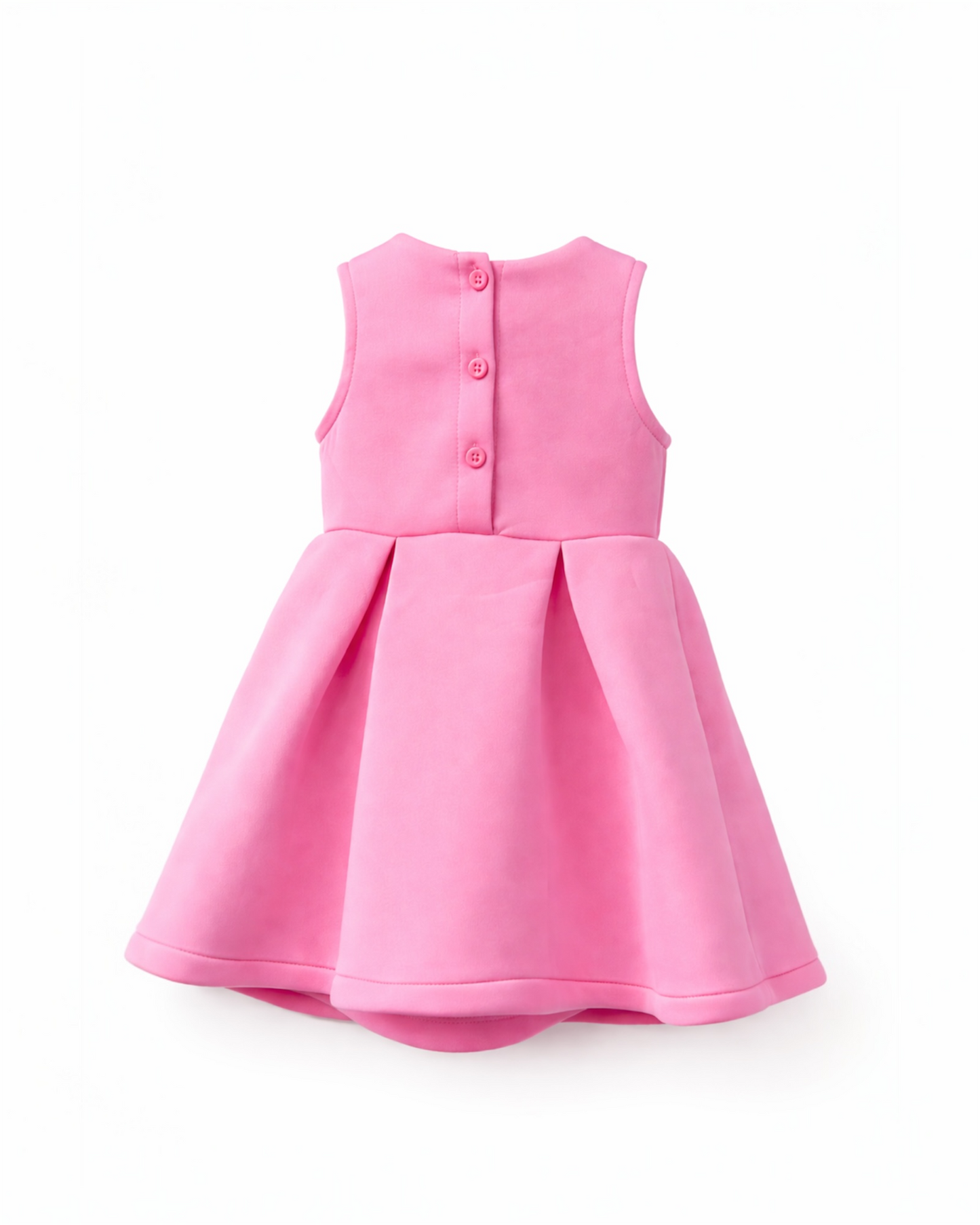 Pink Sleeveless Flower Frock