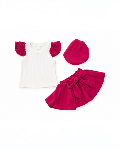 Royal Fuchsia Elegance Dress Set