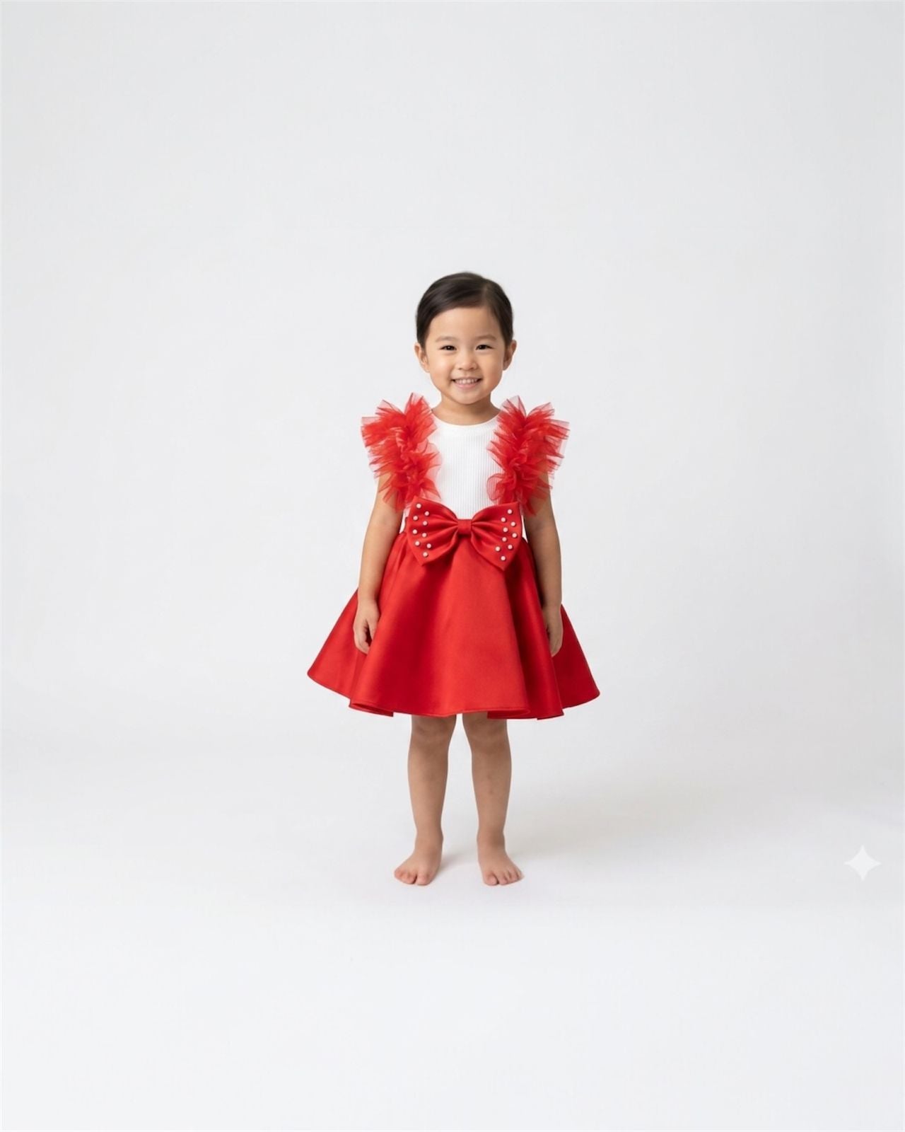 Red Ruffle Top & Skirt Set