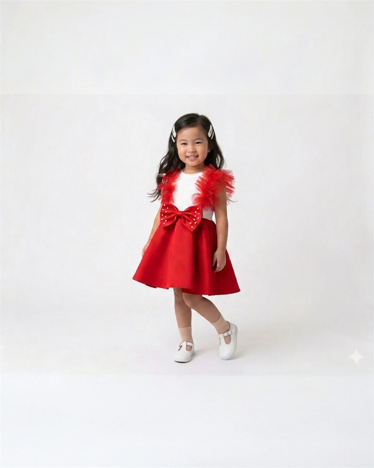 Red Ruffle Top & Skirt Set