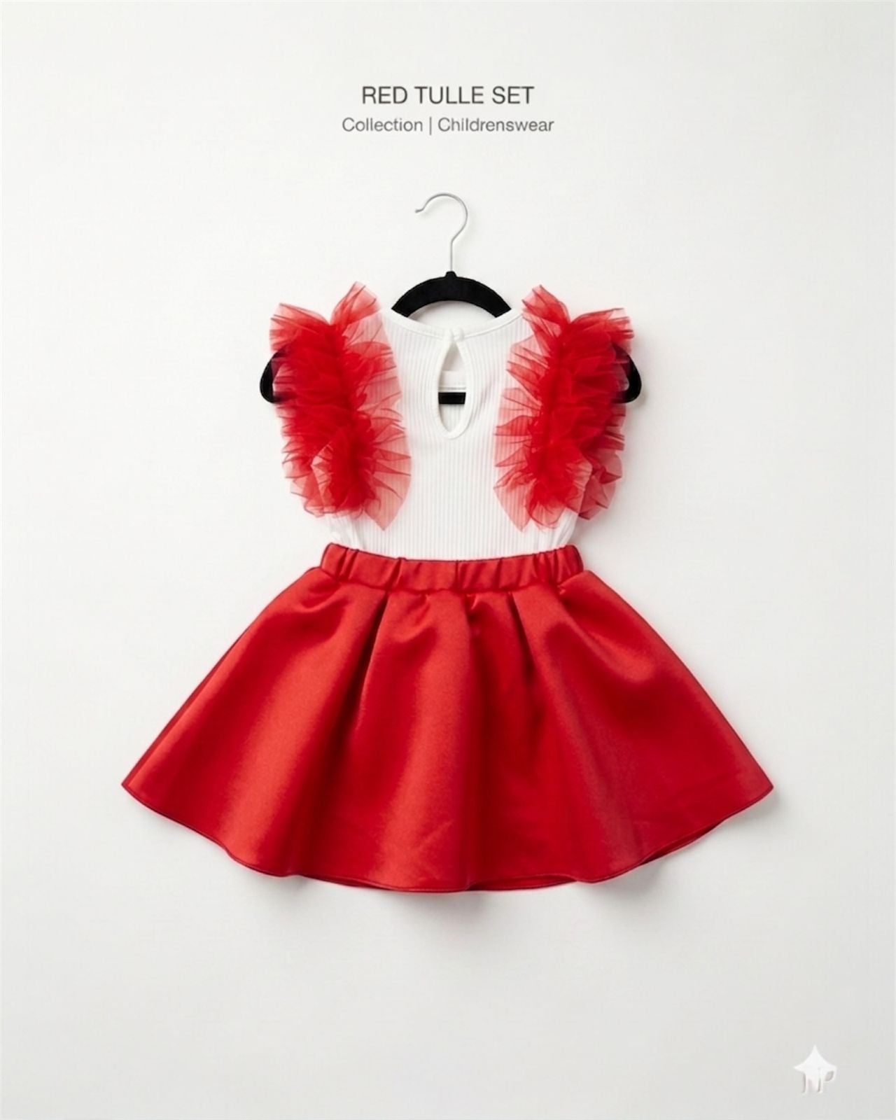 Red Ruffle Top & Skirt Set