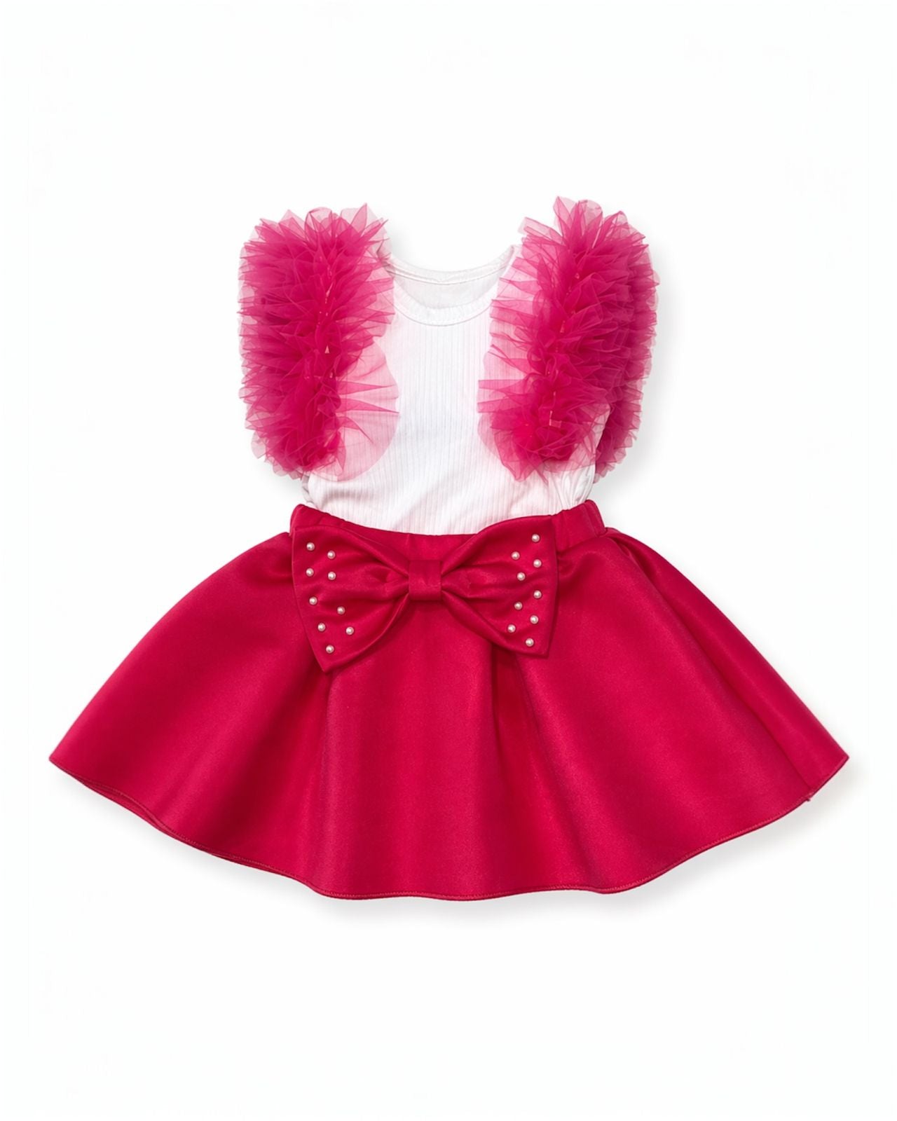 Pink Ruffle Top & Skirt