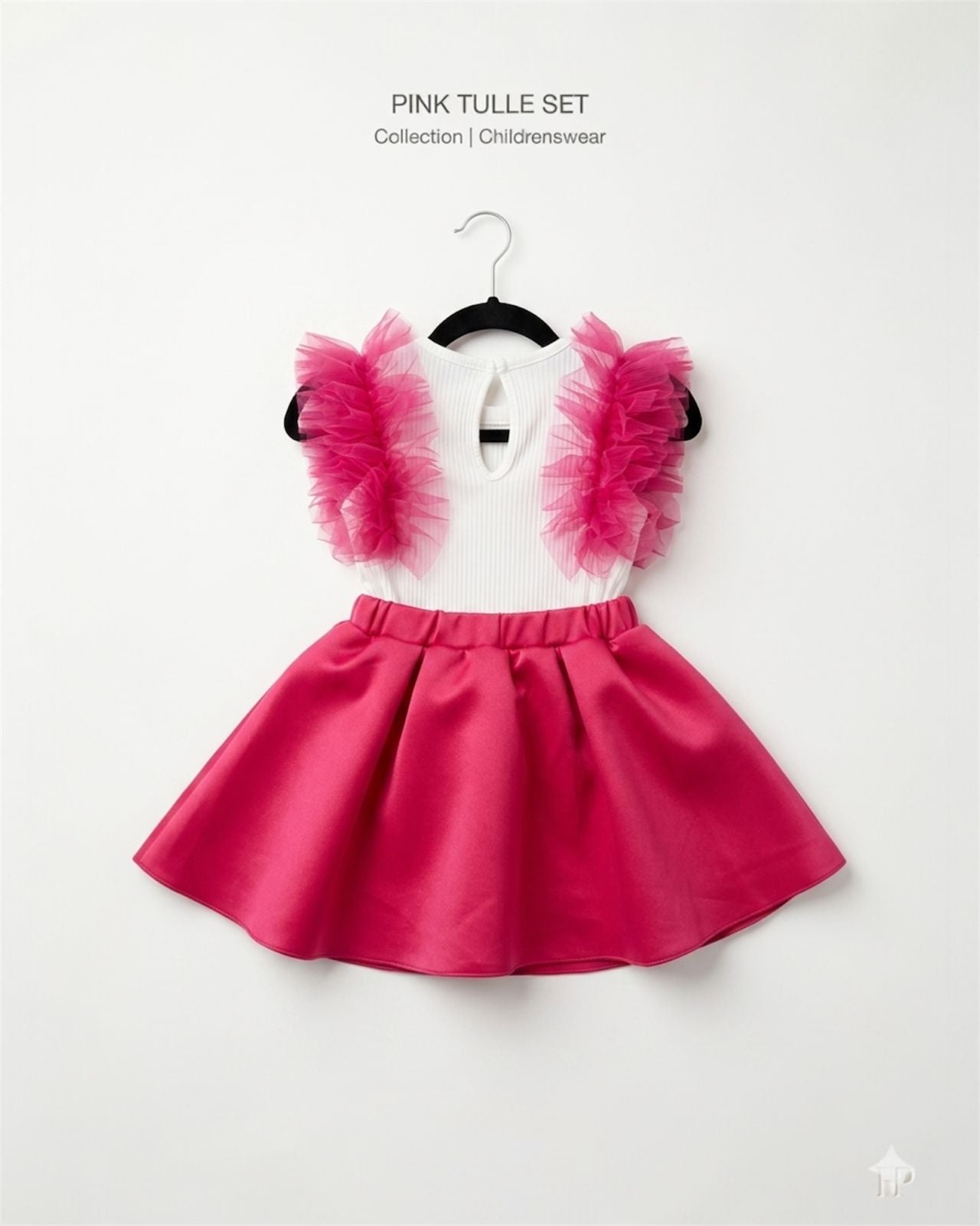 Pink Ruffle Top & Skirt