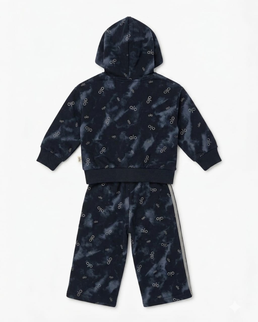 Black Tie-Dye Girl's Cord Set