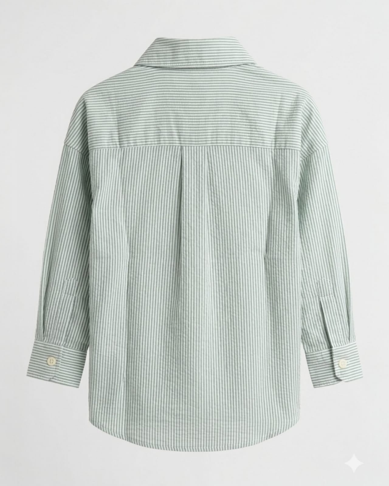 Mint Stripe Classic Shirt for Boys