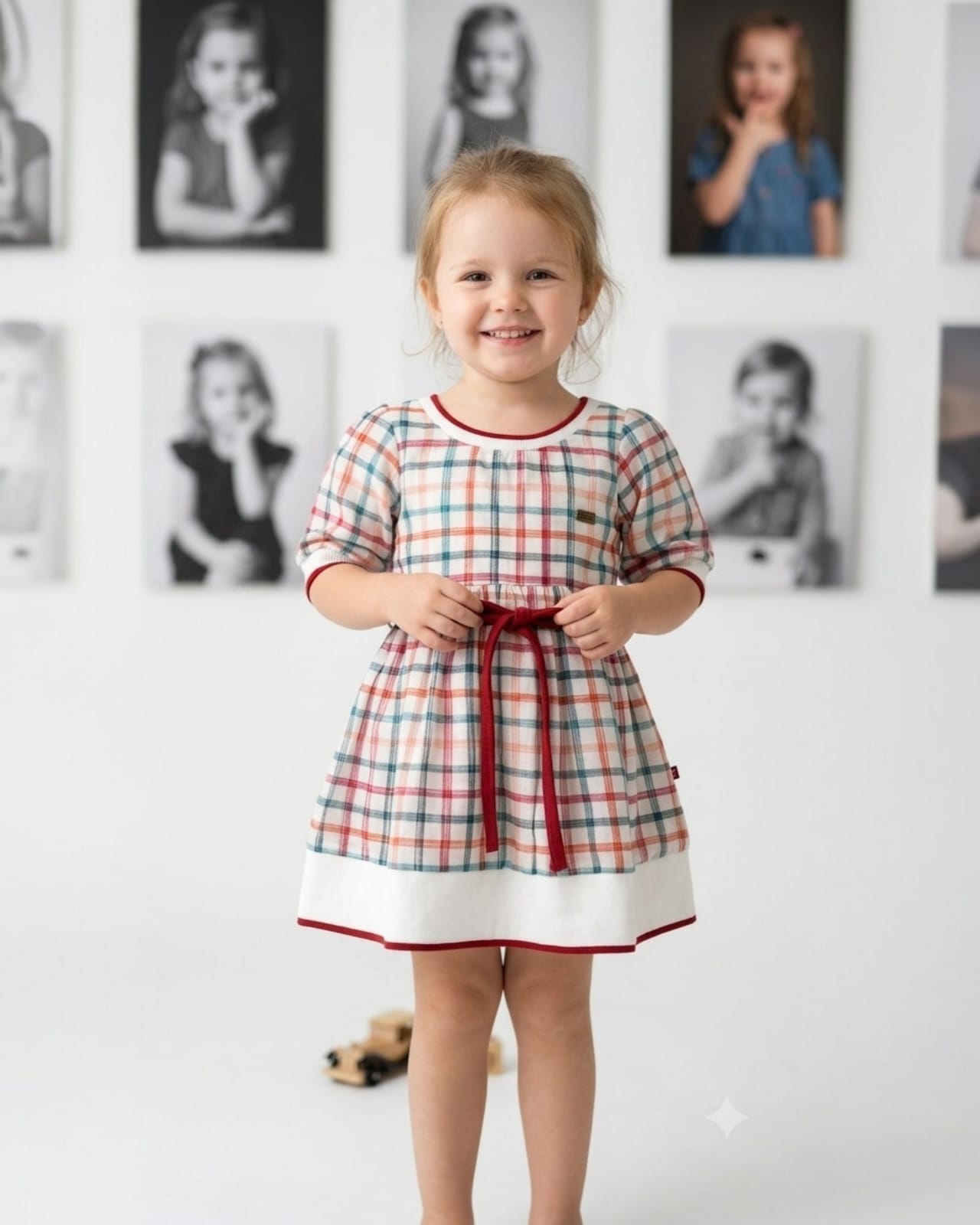 Classic Checkered Girls Dress