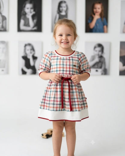 Classic Checkered Girls Dress