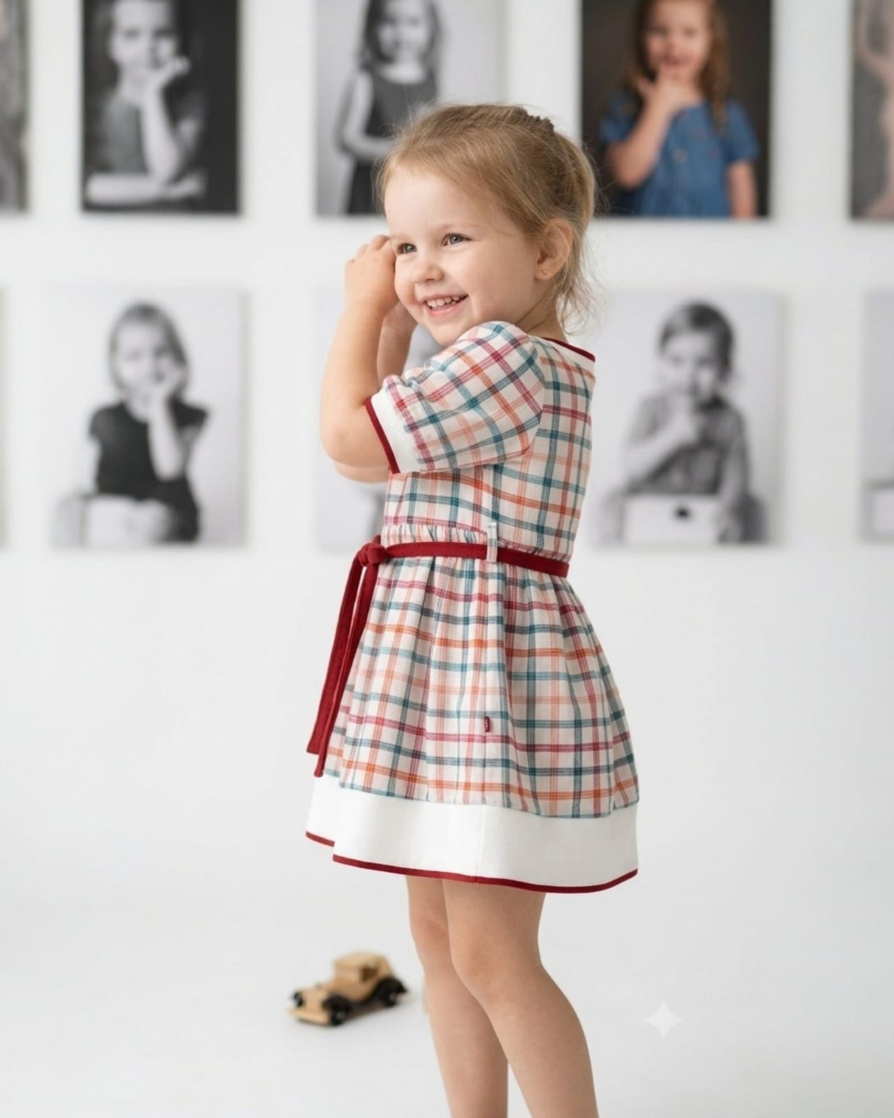 Classic Checkered Girls Dress