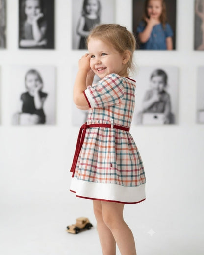 Classic Checkered Girls Dress