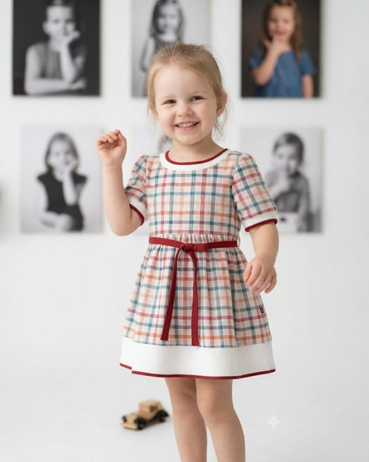 Classic Checkered Girls Dress