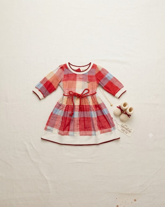 Vintage Plaid Elegance Dress