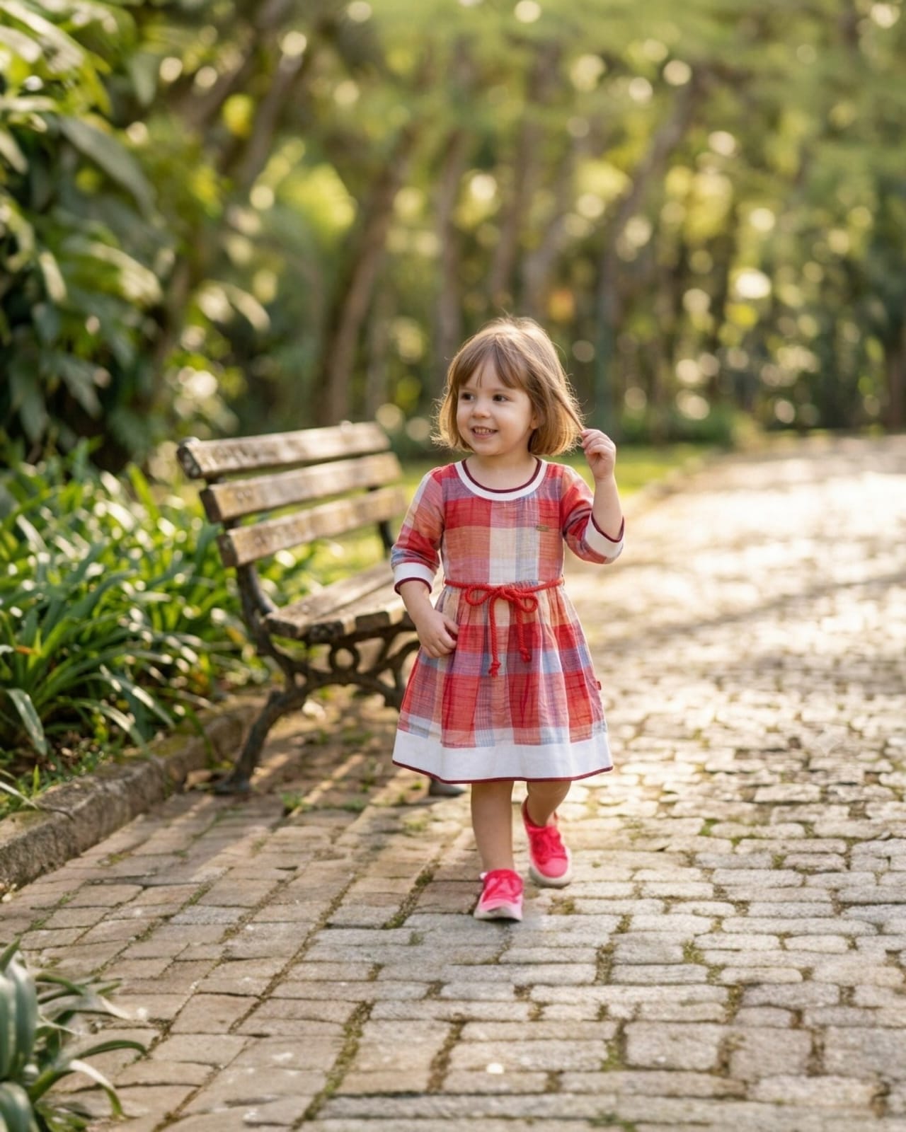 Vintage Plaid Elegance Dress