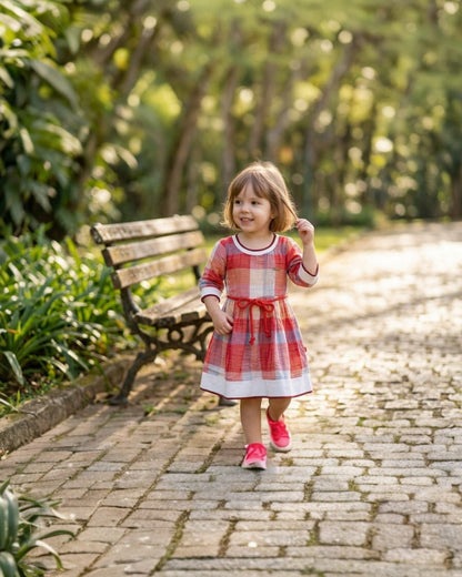 Vintage Plaid Elegance Dress