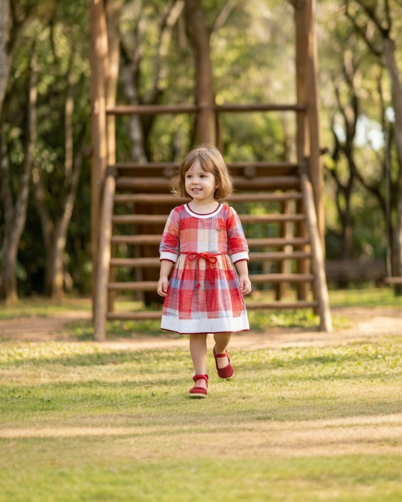 Vintage Plaid Elegance Dress